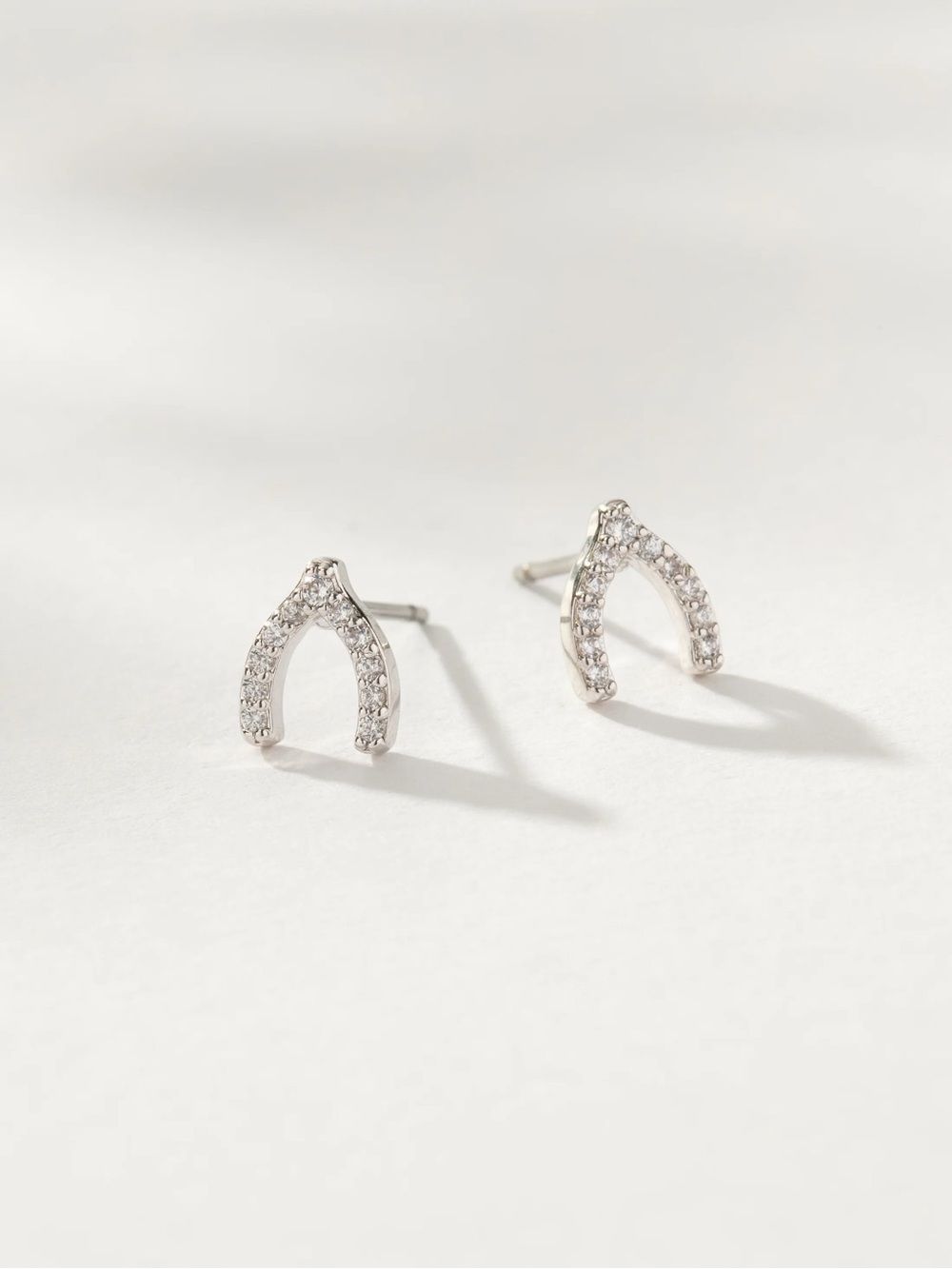 Uncommon James Pavé Wishbone Stud Earrings